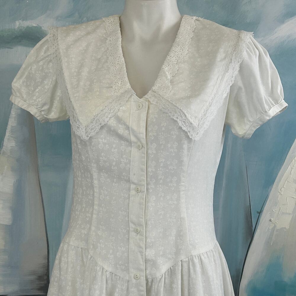 Vintage 1980s cotton cottagecore dress by Jodi Schwartz for Bill Berman - Picture 3 of 7